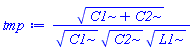 (C1+C2)^(1/2)/(C1^(1/2)*C2^(1/2)*L1^(1/2))