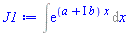 Int(exp((a+I*b)*x), x)