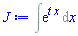 Int(exp(t*x), x)