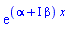 exp((alpha+I*beta)*x)