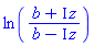 ln((b+I*z)/(b-I*z))