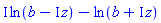 I*ln(b-I*z)-ln(b+I*z)