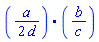 (1/2)*a/d.(b/c)