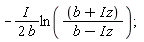 -I*ln((b+I*z)/(b-I*z))/(2*b)