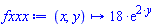 proc (x, y) options operator, arrow; 18*exp(2*y) end proc