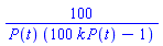 100/(P(t)*(100*k*P(t)-1))