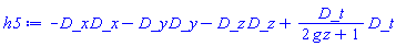 _DG([["tensor", M5, [["con_bas", "con_bas"], []]], [[[1, 1], -1], [[2, 2], -1], [[3, 3], -1], [[4, 4], 1/(2*g*z+1)]]])