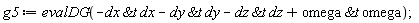 g5 := evalDG(-`&t`(dx, dx)-`&t`(dy, dy)-`&t`(dz, dz)+`&t`(omega, omega))