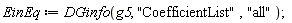 EinEq := DGinfo(g5, "CoefficientList", "all")