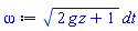 _DG([["form", M5, 1], [[[4], (2*g*z+1)^(1/2)]]])
