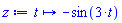 proc (t) options operator, arrow; -sin(3*t) end proc