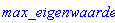 max_eigenwaarde