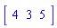 Vector[row](3, {(1) = 4, (2) = 3, (3) = 5})