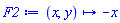 proc (x, y) options operator, arrow; -x end proc