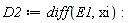 D2 := diff(E1, xi)