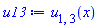 u[1, 3](x)