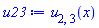 u[2, 3](x)