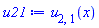 u[2, 1](x)
