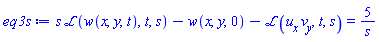 s*laplace(w(x, y, t), t, s)-w(x, y, 0)-laplace((diff(u(x, y, t), x))*(diff(v(x, y, t), y)), t, s) = 5/s
