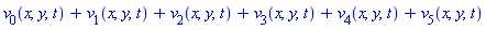 v[0](x, y, t)+v[1](x, y, t)+v[2](x, y, t)+v[3](x, y, t)+v[4](x, y, t)+v[5](x, y, t)