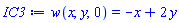 w(x, y, 0) = -x+2*y