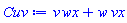 v*wx+vx*w