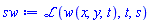 laplace(w(x, y, t), t, s)