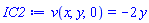 v(x, y, 0) = -2*y