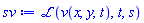 laplace(v(x, y, t), t, s)