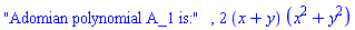 "Adomian polynomial A_1 is:", 2*(x+y)*(x^2+y^2)