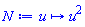 proc (u) options operator, arrow; u^2 end proc