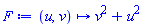 proc (u, v) options operator, arrow; v^2+u^2 end proc