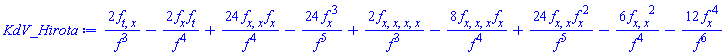 2*(diff(diff(f(x, t), t), x))/f(x, t)^3-2*(diff(f(x, t), x))*(diff(f(x, t), t))/f(x, t)^4+24*(diff(diff(f(x, t), x), x))*(diff(f(x, t), x))/f(x, t)^4-24*(diff(f(x, t), x))^3/f(x, t)^5+2*(diff(diff(diff(diff(f(x, t), x), x), x), x))/f(x, t)^3-8*(diff(diff(diff(f(x, t), x), x), x))*(diff(f(x, t), x))/f(x, t)^4+24*(diff(diff(f(x, t), x), x))*(diff(f(x, t), x))^2/f(x, t)^5-6*(diff(diff(f(x, t), x), x))^2/f(x, t)^4-12*(diff(f(x, t), x))^4/f(x, t)^6