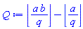 floor(a*b/q)-floor(a/q)