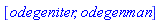 [odegeniter, odegenman]