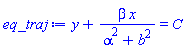 y+beta*x/(alpha^2+b^2) = C