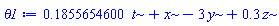 .1855654600*t+x-3*y+.3*z
