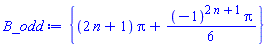 {(2*n+1)*Pi+(1/6)*(-1)^(2*n+1)*Pi}