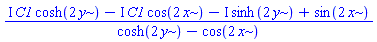 (I*C1*cosh(2*y)-I*C1*cos(2*x)-I*sinh(2*y)+sin(2*x))/(cosh(2*y)-cos(2*x))