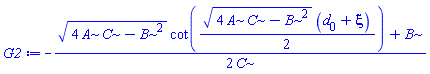-(1/2)*((4*A*C-B^2)^(1/2)*cot((1/2)*(4*A*C-B^2)^(1/2)*(d[0]+xi))+B)/C