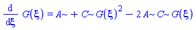 diff(G(xi), xi) = A+C*G(xi)^2-2*A*C*G(xi)
