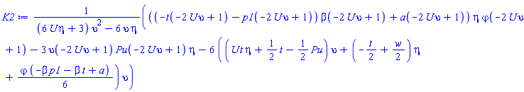 (((-t(-2*U*upsilon+1)-p1(-2*U*upsilon+1))*beta(-2*U*upsilon+1)+a(-2*U*upsilon+1))*eta*varphi(-2*U*upsilon+1)-3*upsilon(-2*U*upsilon+1)*Pu(-2*U*upsilon+1)*eta-6*((U*t*eta+(1/2)*t-(1/2)*Pu)*upsilon+(-(1/2)*t+(1/2)*w)*eta+(1/6)*varphi*(-beta*p1-beta*t+a))*upsilon)/((6*U*eta+3)*upsilon^2-6*upsilon*eta)