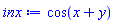 cos(x+y)