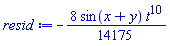 -(8/14175)*sin(x+y)*t^10