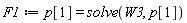 F1 := p[1] = solve(W3, p[1])