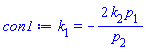 k[1] = -2*k[2]*p[1]/p[2]