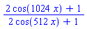 (2*cos(1024*x)+1)/(2*cos(512*x)+1)