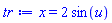 x = 2*sin(u)