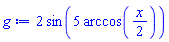 2*sin(5*arccos((1/2)*x))