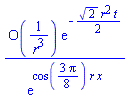 O(1/r^3)*exp(-(1/2)*2^(1/2)*r^2*t)/exp(cos((3/8)*Pi)*r*x)